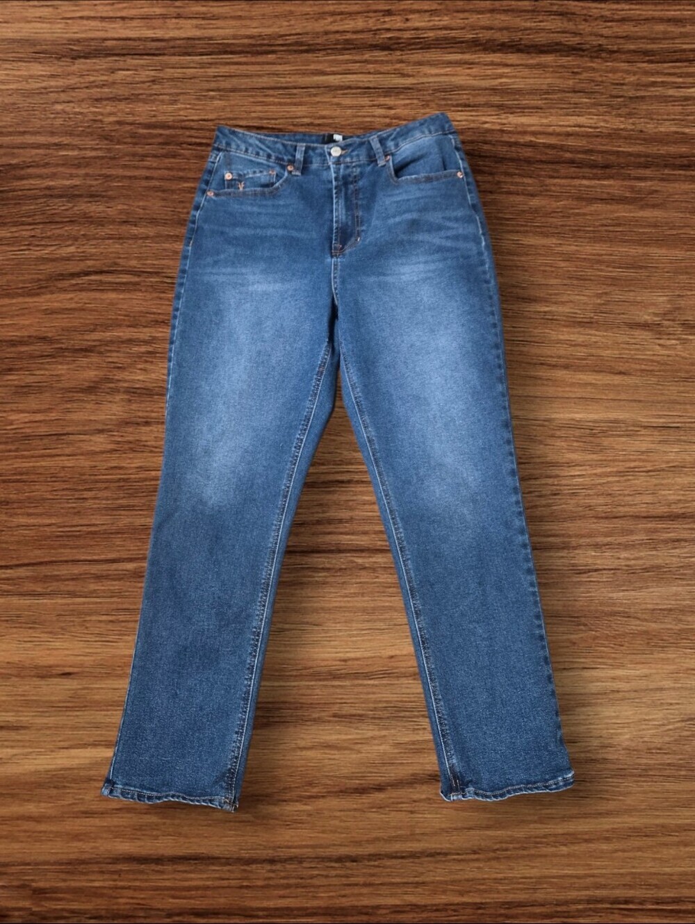 Frye Medium Blue Straight Leg Denim Jeans
